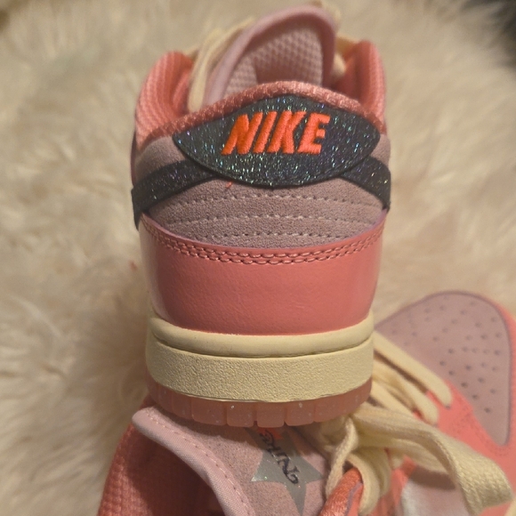 Nike Women's Coral and Cream Sneakers - Picture 6 of 9